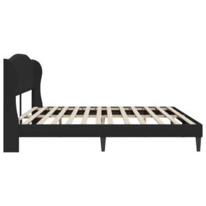 Bed Frame with Headboard Black 180 x 200 cm Faux Leather