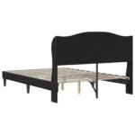 Bed Frame with Headboard Black 153 x 203 cm Faux Leather