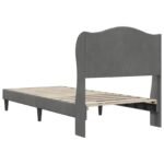 Bed Frame with Headboard Dark Grey 90 x 190 cm Velvet