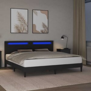 Bed Frame Black 180 x 200 cm Faux Leather