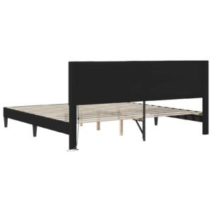 Bed Frame Black 180 x 200 cm Faux Leather