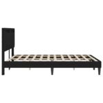 Bed Frame Black 153 x 203 cm Faux Leather