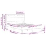 Bed Frame Black 153 x 203 cm Faux Leather
