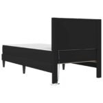 Bed Frame with LED Strip Lights Black 90 x 190 cm Faux Leather