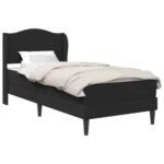 Bed Frame with Headboard Black 90 x 190 cm Faux Leather