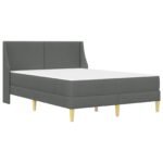 Bed Frame with Mattress Dark Grey 137 x 190 cm Fabric
