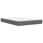 Bed Frame with Mattress Dark Grey 137 x 190 cm Fabric