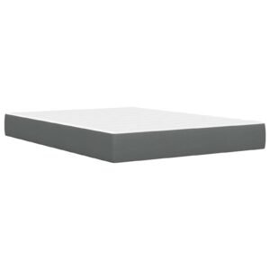Bed Frame with Mattress Dark Grey 137 x 190 cm Fabric