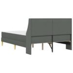 Bed Frame with Mattress Dark Grey 137 x 190 cm Fabric