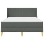 Bed Frame with Mattress Dark Grey 137 x 190 cm Fabric