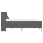 Bed Frame with Mattress Dark Grey 137 x 190 cm Fabric