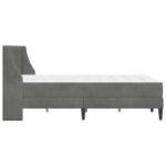 Bed Frame with Mattress Dark Grey 137 x 190 cm Velvet
