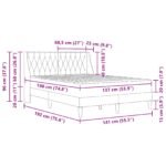 Bed Frame with Mattress Dark Grey 137 x 190 cm Velvet