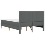 Bed Frame with Mattress Dark Grey 137 x 190 cm Fabric