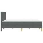 Bed Frame with Mattress Dark Grey 137 x 190 cm Fabric