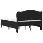 Bed Frame with Headboard Black 137 x 190 cm Faux Leather
