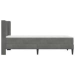 Bed Frame with Mattress Dark Grey 107 x 203 cm Velvet