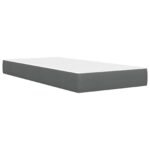 Bed Frame with Mattress Dark Grey 107 x 203 cm Fabric