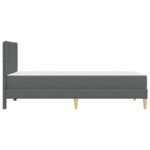 Bed Frame with Mattress Dark Grey 107 x 203 cm Fabric