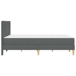 Bed Frame with Mattress Dark Grey 137 x 190 cm Fabric