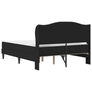 Bed Frame with Headboard Black 137 x 190 cm Faux Leather