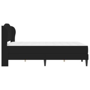 Bed Frame with Headboard Black 137 x 190 cm Faux Leather