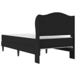Bed Frame with Headboard Black 107 x 203 cm Faux Leather