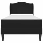 Bed Frame with Headboard Black 107 x 203 cm Faux Leather