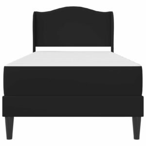 Bed Frame with Headboard Black 107 x 203 cm Faux Leather