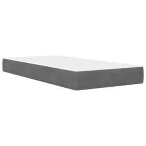 Bed Frame with Headboard Dark Grey 107 x 203 cm Velvet