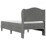 Bed Frame with Headboard Dark Grey 107 x 203 cm Velvet