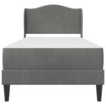 Bed Frame with Headboard Dark Grey 90 x 190 cm Velvet
