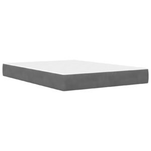 Bed Frame with Headboard Dark Grey 137 x 190 cm Velvet