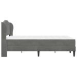 Bed Frame with Headboard Dark Grey 137 x 190 cm Velvet