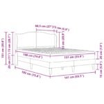 Bed Frame with Headboard Dark Grey 137 x 190 cm Velvet