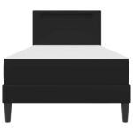 Bed Frame with LED Strip Lights Black 90 x 190 cm Faux Leather