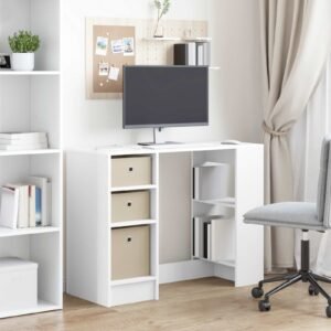 Desk with Drawer White 100 x 40 x 75 cm Engineered Wood