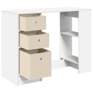 Desk with Drawer White 100 x 40 x 75 cm Engineered Wood