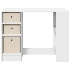 Desk with Drawer White 100 x 40 x 75 cm Engineered Wood