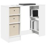 Desk with Drawer White 100 x 40 x 75 cm Engineered Wood