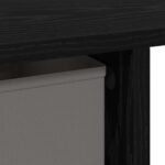 Desk with Drawer Black Oak 100 x 40 x 75 cm Engineered Wood