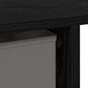 Desk with Drawer Black Oak 100 x 40 x 75 cm Engineered Wood