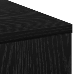 Desk with Drawer Black Oak 100 x 40 x 75 cm Engineered Wood