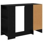 Desk with Drawer Black Oak 100 x 40 x 75 cm Engineered Wood