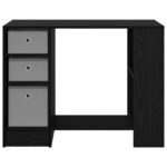 Desk with Drawer Black Oak 100 x 40 x 75 cm Engineered Wood