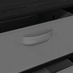 Sideboard with Drawer Black Oak 60 x 33.5 x 84 cm