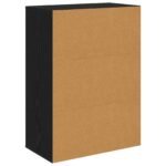 Sideboard with Drawer Black Oak 60 x 33.5 x 84 cm