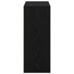 Sideboard with Drawer Black Oak 60 x 33.5 x 84 cm