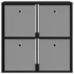 Sideboard with Drawer Black Oak 68.5 x 32 x 67 cm