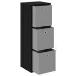 Sideboard with Drawer Black Oak 35 x 32 x 99.5 cm
